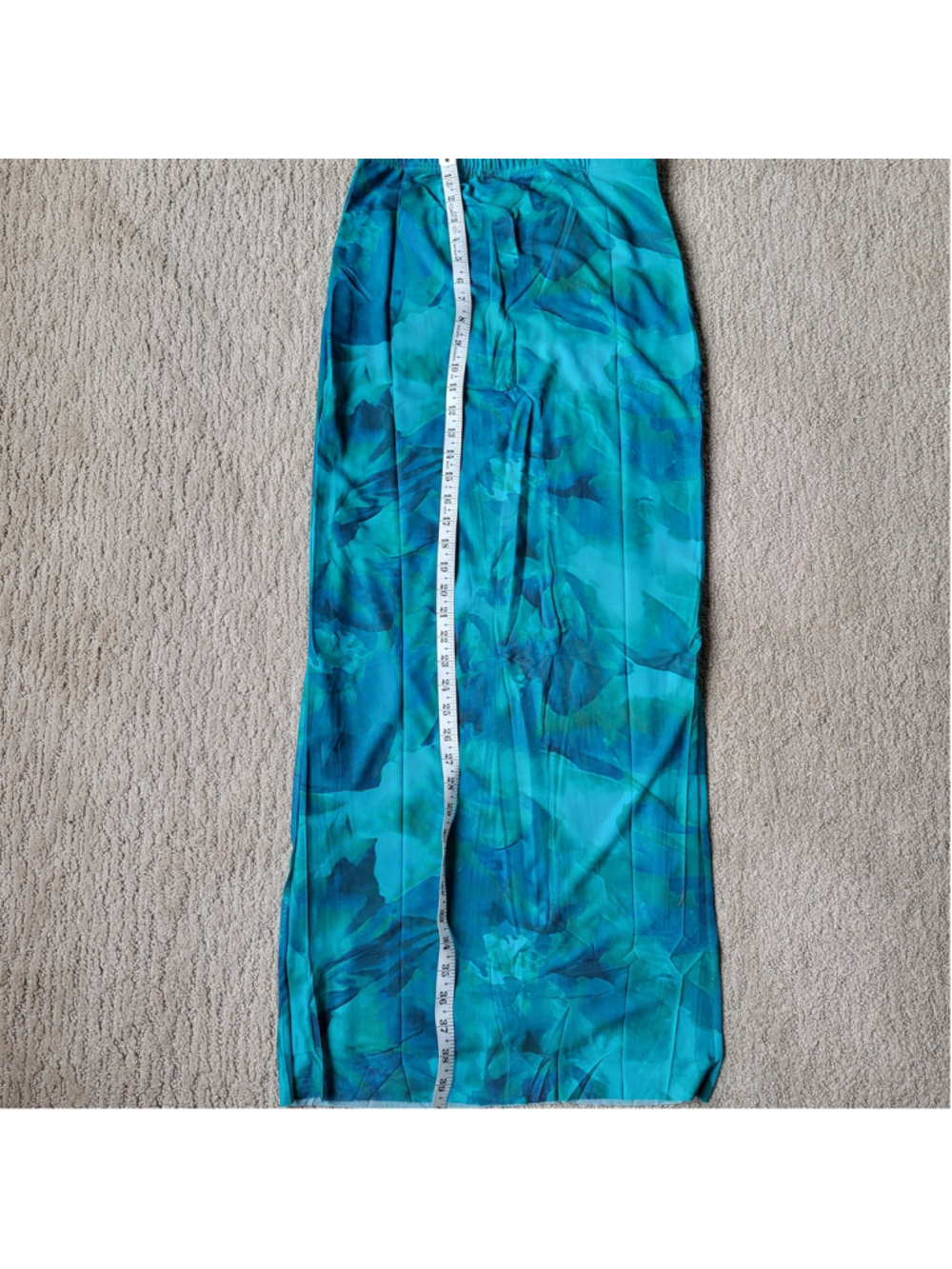Women’s Green & Blue Floral Long Straight Skirt – Size M – NWOT - Picture 3 of 11